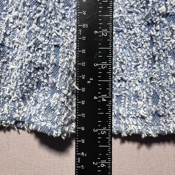 Ramy Brook Jeanne Textured Mini Skirt Womens 8 Blue Spind Cotten Blend‎ - Picture 12 of 14